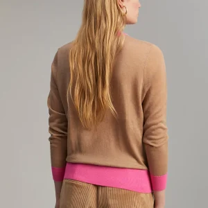 Lola Casademunt Punto<Jersey detalle strass CAMEL