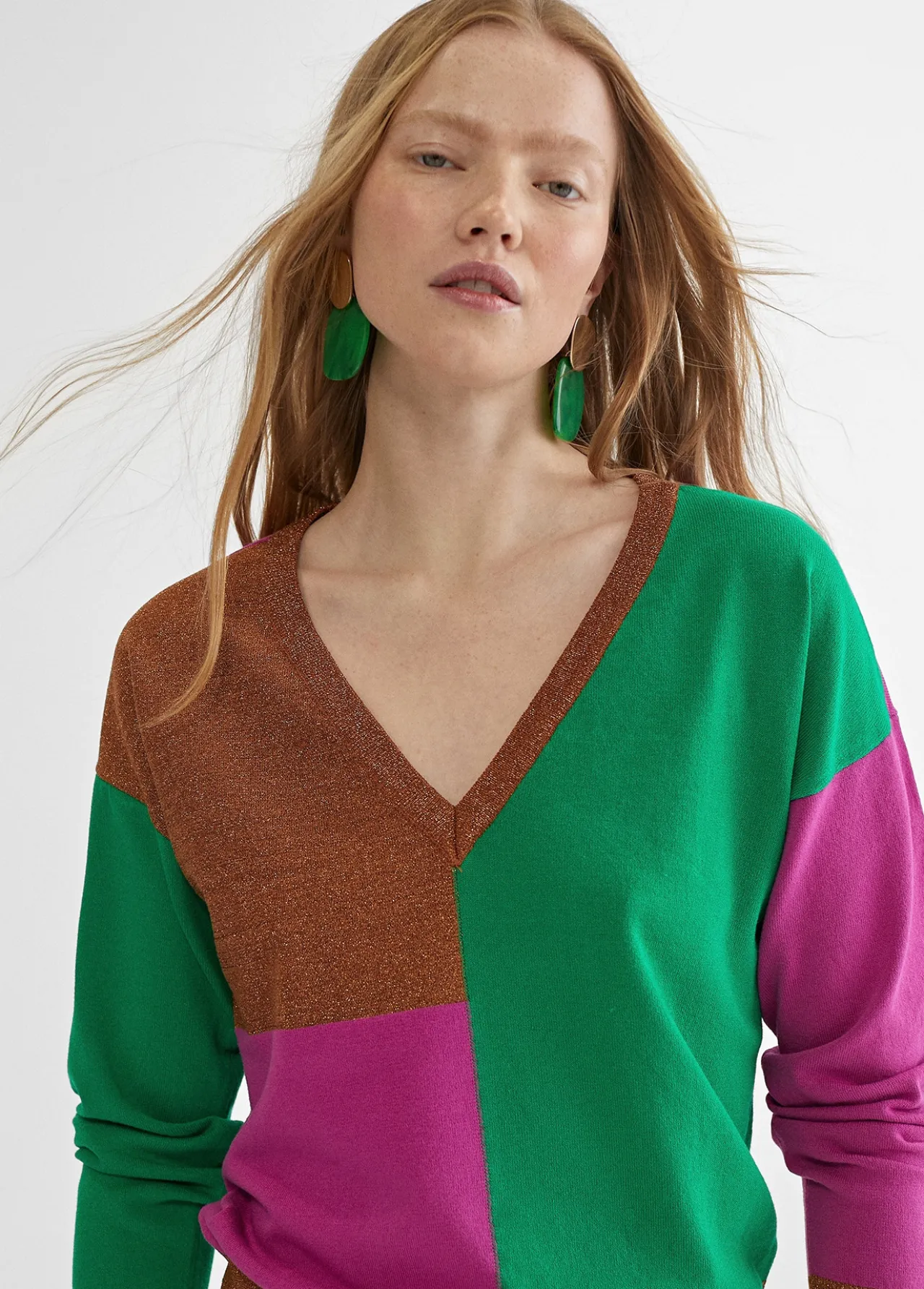 jersey_multicolor_1.webp Lola Casademunt Punto<Jersey multicolor ROSA-METAL