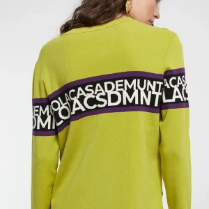 Lola Casademunt Punto<Jersey punto logo VERDE-NEGRO