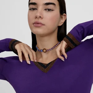 Lola Casademunt Punto<Jersey punto lurex LILA