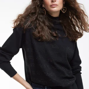 Lola Casademunt Punto<Jersey punto strass NEGRO