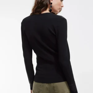 Lola Casademunt Punto<Jersey punto strass NEGRO