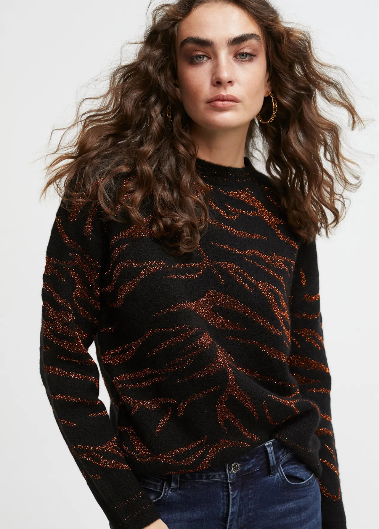 jersey_punto_tricot_0.webp Lola Casademunt Animal Print | Punto<Jersey punto tricot NEGRO-NEGRO