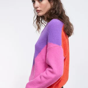 Lola Casademunt Punto<Jersey tricolor ROSA-NARANJA