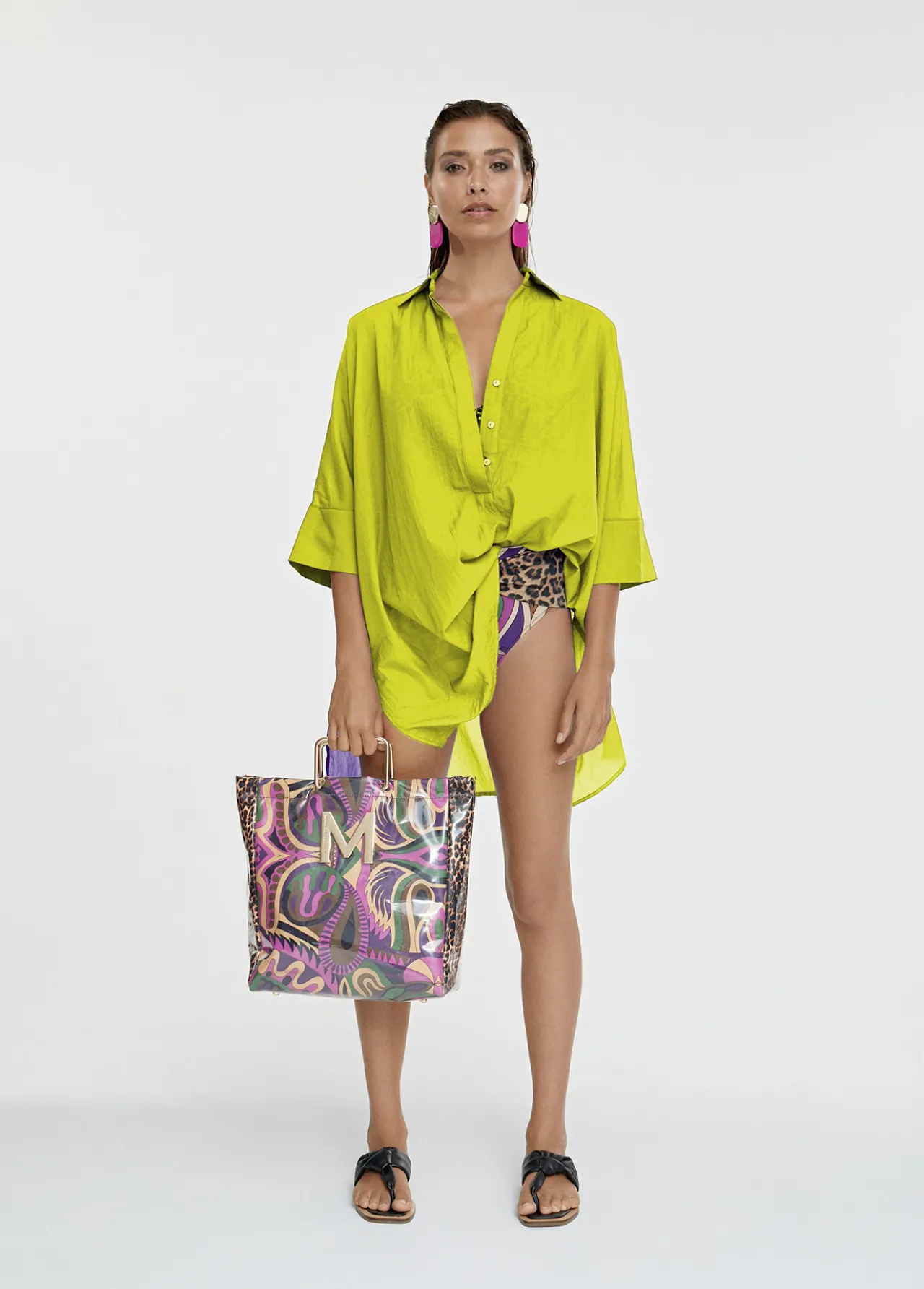 kaftan_corto_kimono_1-1.webp Lola Casademunt Camisas Y Blusas<Kaftan corto kimono FUCSIA