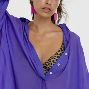 Lola Casademunt Camisas Y Blusas | Baño<Kaftan corto kimono FUCSIA
