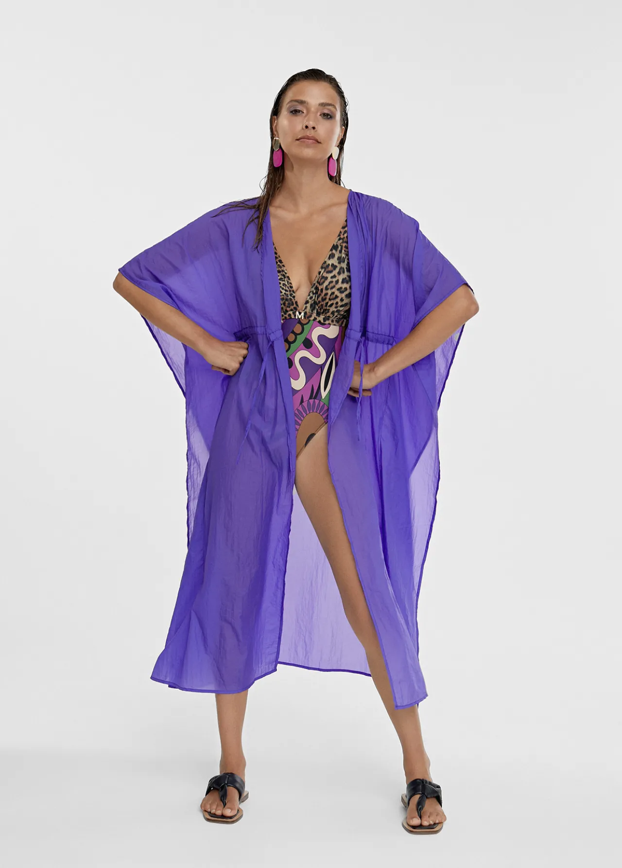 kaftan_largo_ajustable_0-2.webp Lola Casademunt Baño<Kaftan largo ajustable FUCSIA
