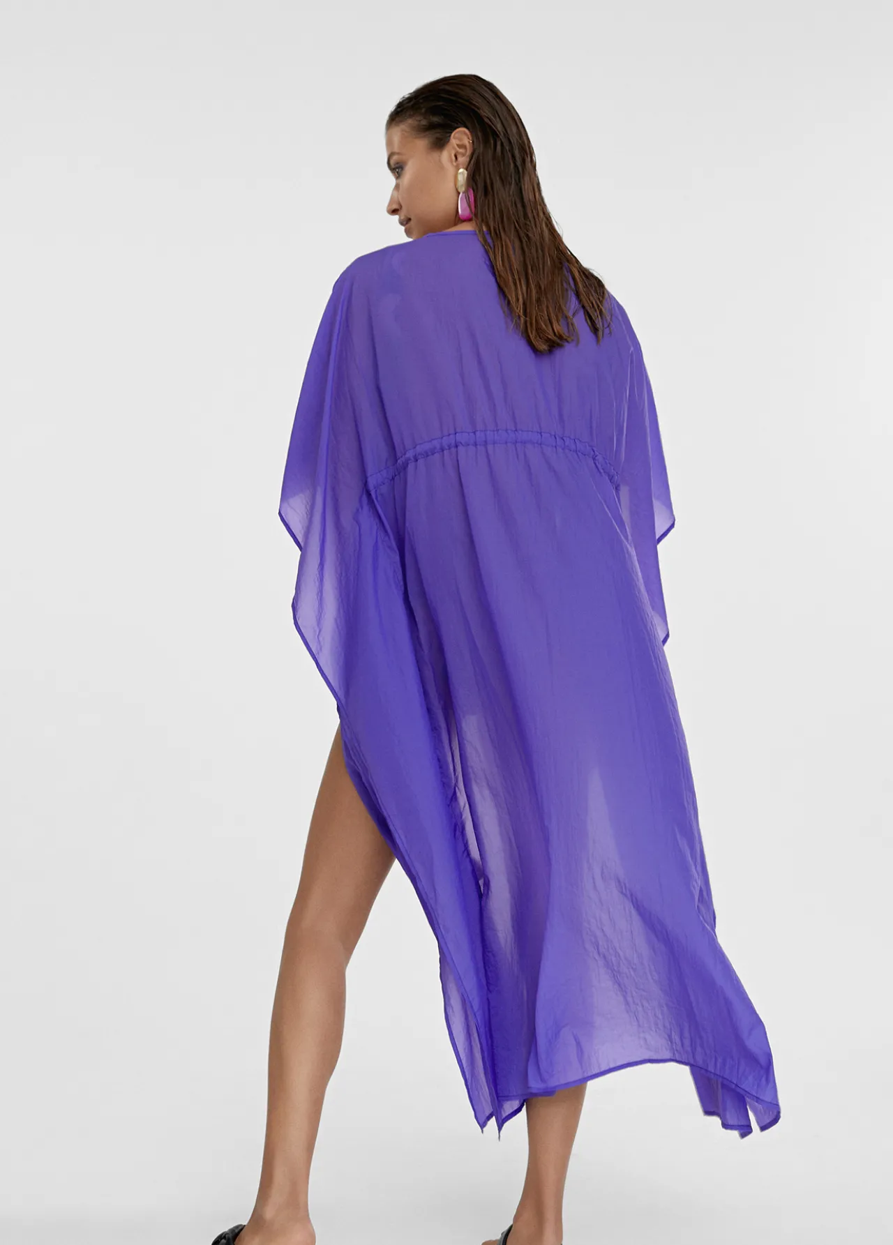 kaftan_largo_ajustable_2-2.webp Lola Casademunt Baño<Kaftan largo ajustable FUCSIA