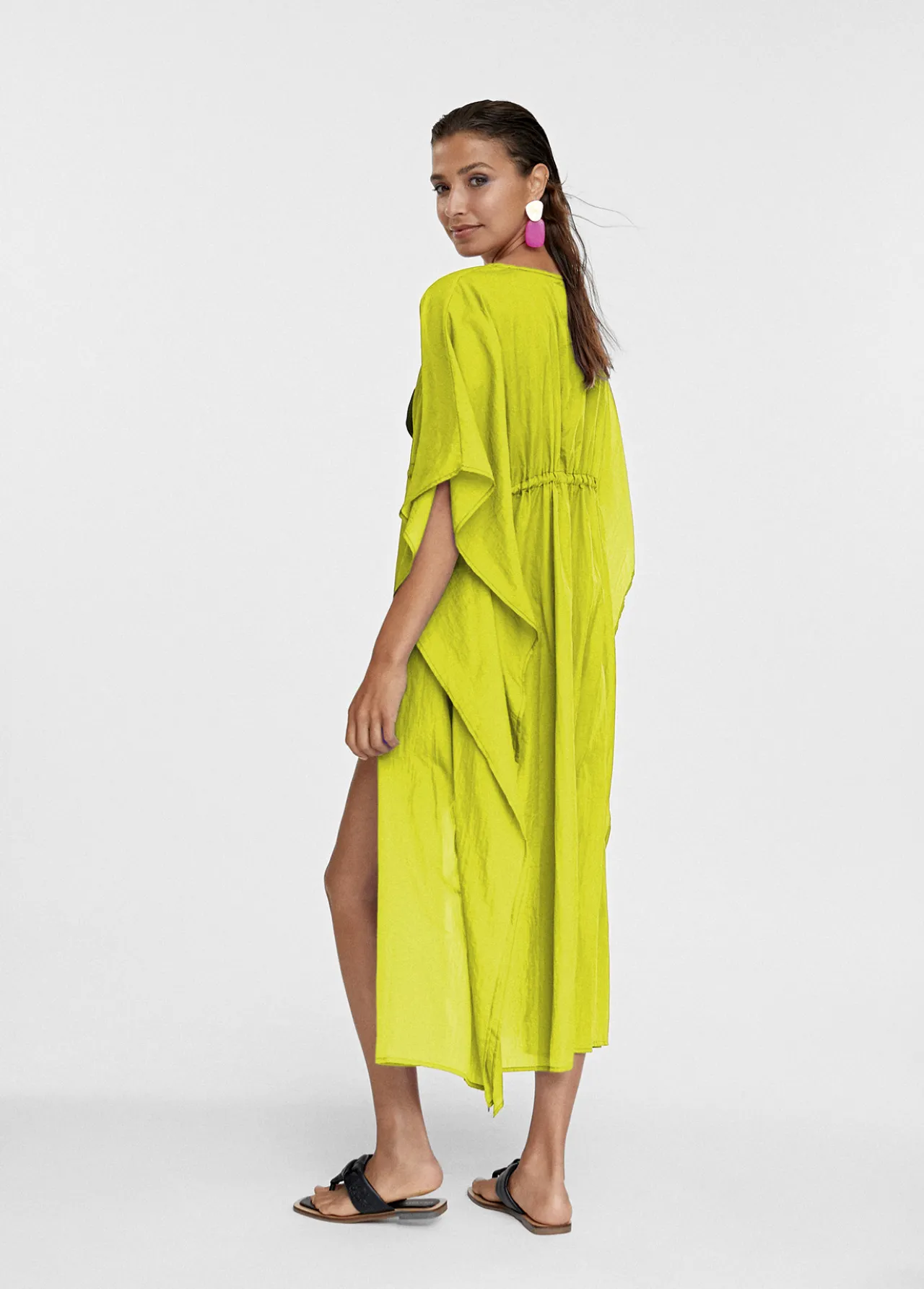kaftan_largo_ajustable_3-1.webp Lola Casademunt Baño<Kaftan largo ajustable FUCSIA
