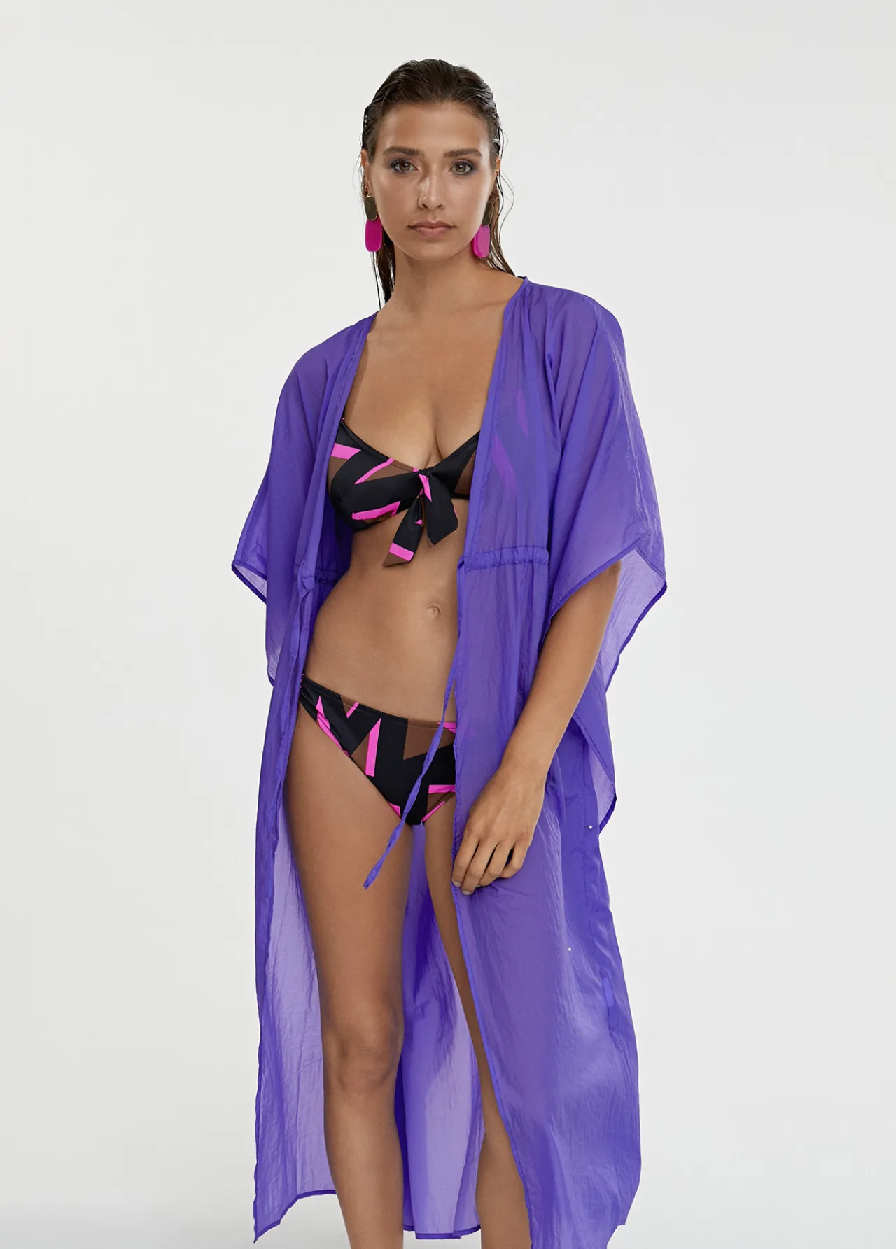 kaftan_largo_ajustable_4-2.webp Lola Casademunt Baño<Kaftan largo ajustable FUCSIA