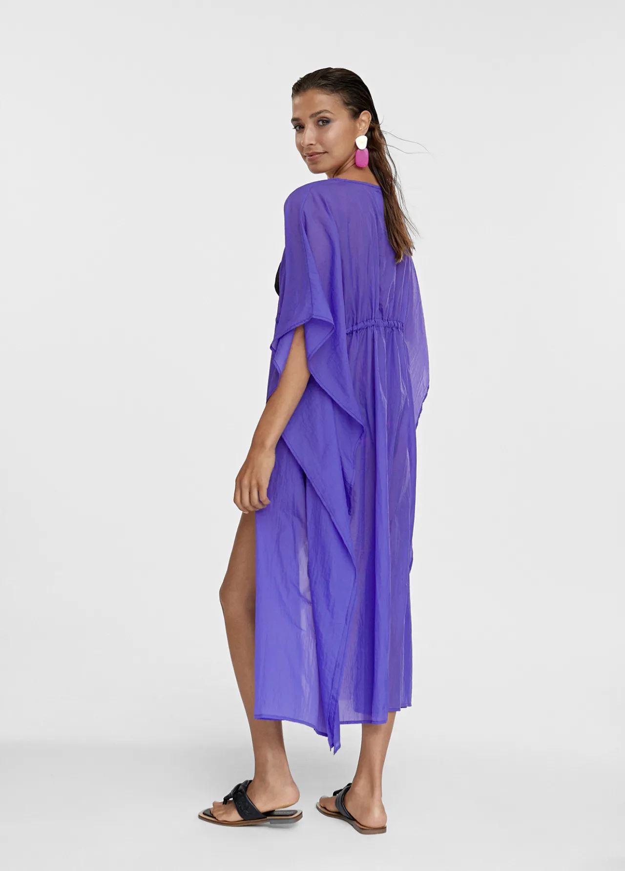 kaftan_largo_ajustable_6.webp Lola Casademunt Baño<Kaftan largo ajustable FUCSIA