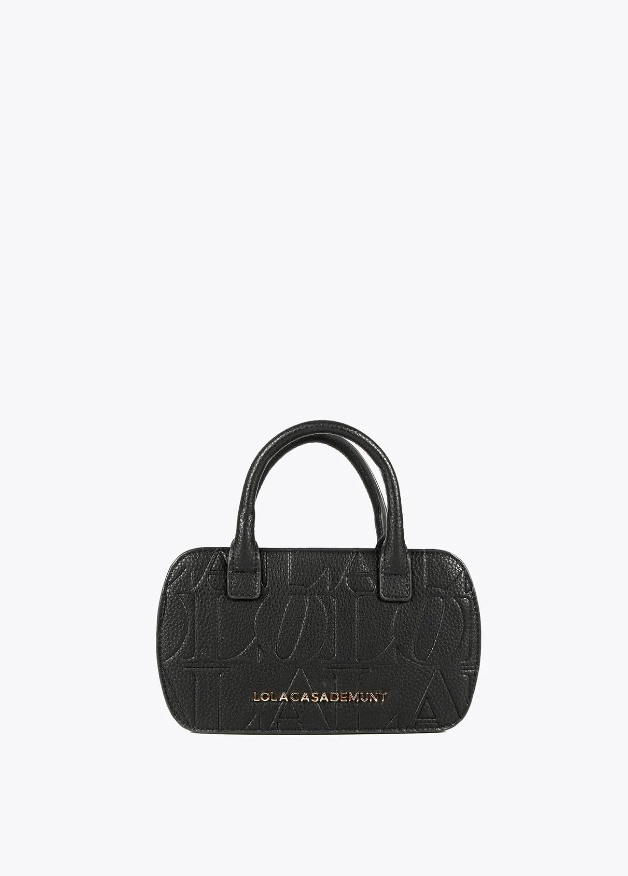 mini_bandolera_con_logo_grabado_2.webp Lola Casademunt Bolsos<Mini bandolera con logo grabado NEGRO