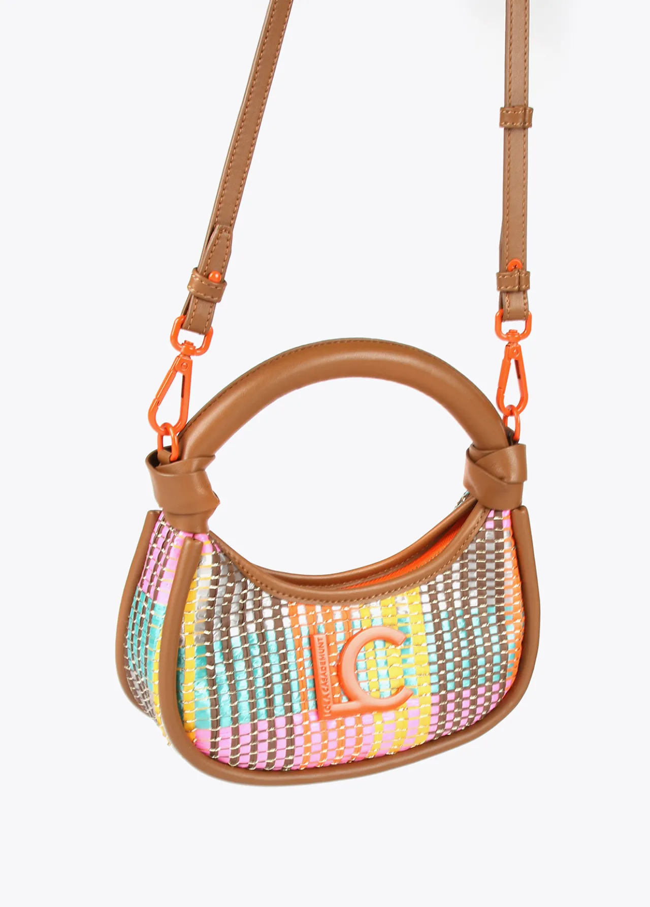 mini_bandolera_multicolor_3.webp Lola Casademunt Bolsos<Mini bandolera multicolor MARRON-NARANJA