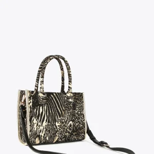 Lola Casademunt Animal Print | Bolsos Shopper<Mini shopper jacquard NEGRO-METAL