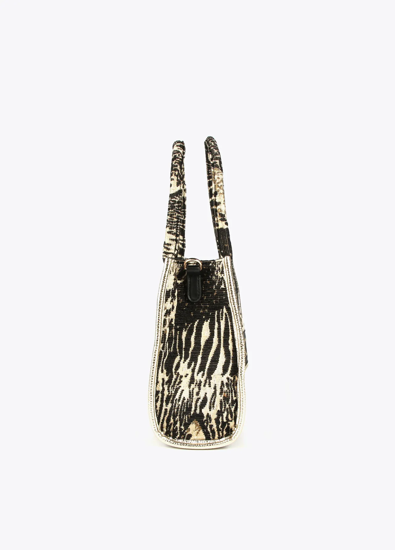 mini_shopper_jacquard_3.webp Lola Casademunt Animal Print | Bolsos Shopper<Mini shopper jacquard NEGRO-METAL