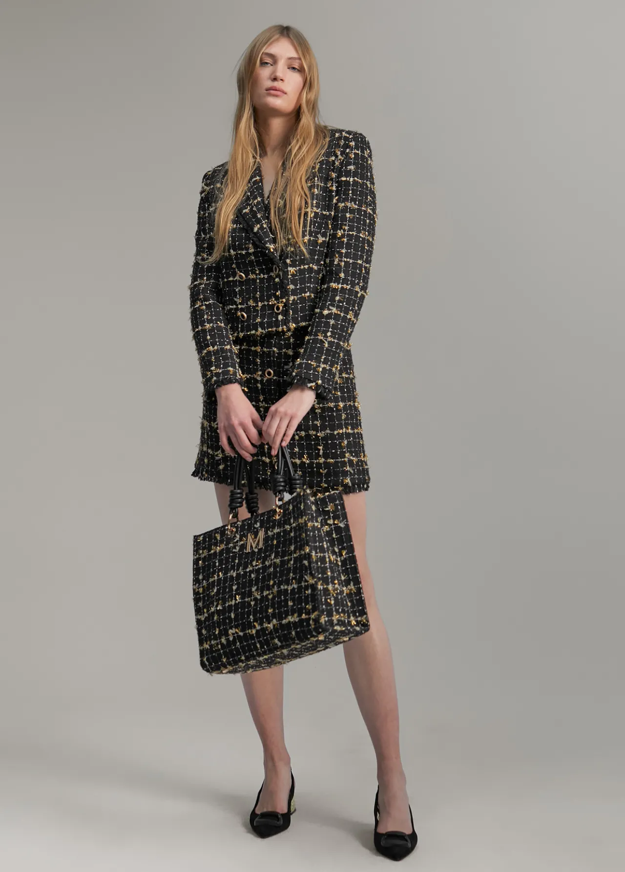 minifalda_cuadros_3.webp Lola Casademunt Vestidos Y Faldas<Minifalda cuadros NEGRO-MARRON