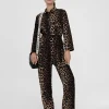Lola Casademunt Pantalones<Mono animal print NEGRO