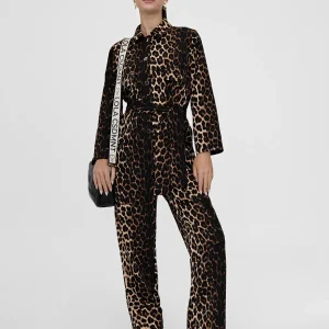 Lola Casademunt Pantalones<Mono animal print NEGRO