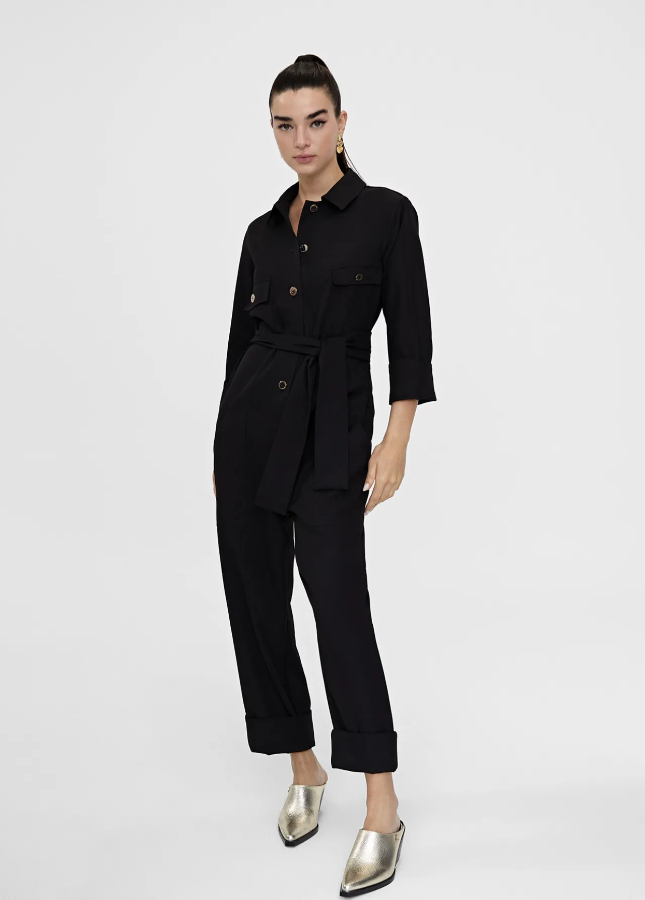 mono_color_negro_3.webp Lola Casademunt Pantalones<Mono color NEGRO