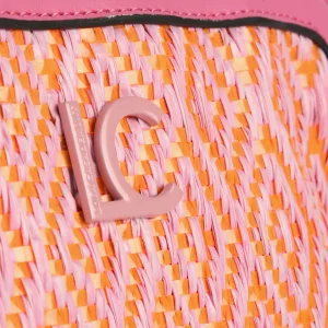 Lola Casademunt Accesorios | Bolsos<Neceser efecto rafia bicolor ROSA-NARANJA