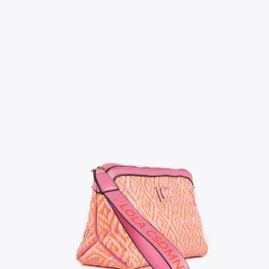Lola Casademunt Accesorios | Bolsos<Neceser efecto rafia bicolor ROSA-NARANJA