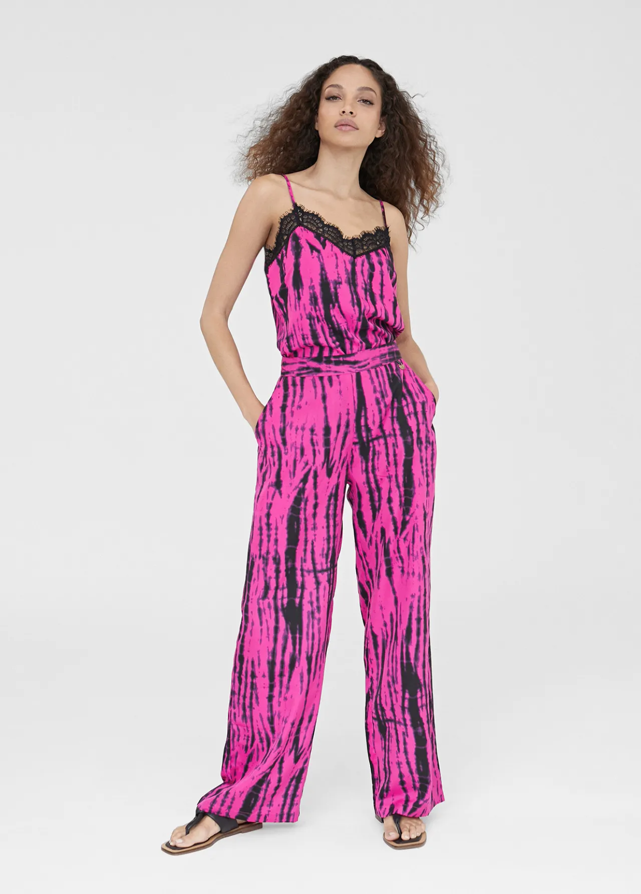 pantaln_ancho_bicolor_0.webp Lola Casademunt Pantalones | Baño<Pantalón ancho bicolor ROSA-NEGRO