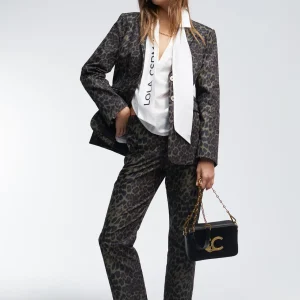 Lola Casademunt Animal Print | Pantalones<Pantalón animal print NEGRO-VERDE