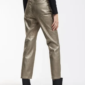 Lola Casademunt Pantalones<Pantalón animal print DORADO