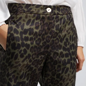Lola Casademunt Animal Print | Pantalones<Pantalón animal print NEGRO-VERDE