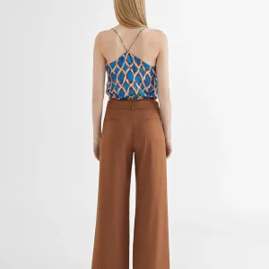 Lola Casademunt Pantalones<Pantalón cinturón y aberturas MARRON