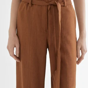 Lola Casademunt Pantalones<Pantalón cinturón y aberturas MARRON