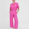 Lola Casademunt Pantalones<Pantalón cropped monocolor FUCSIA