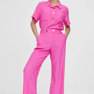 Lola Casademunt Pantalones<Pantalón cropped monocolor FUCSIA