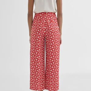 Lola Casademunt Pantalones<Pantalón cropped monograma ROJO