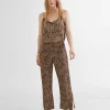 Lola Casademunt Pantalones<Pantalón culotte animal print MARRON-NEGRO