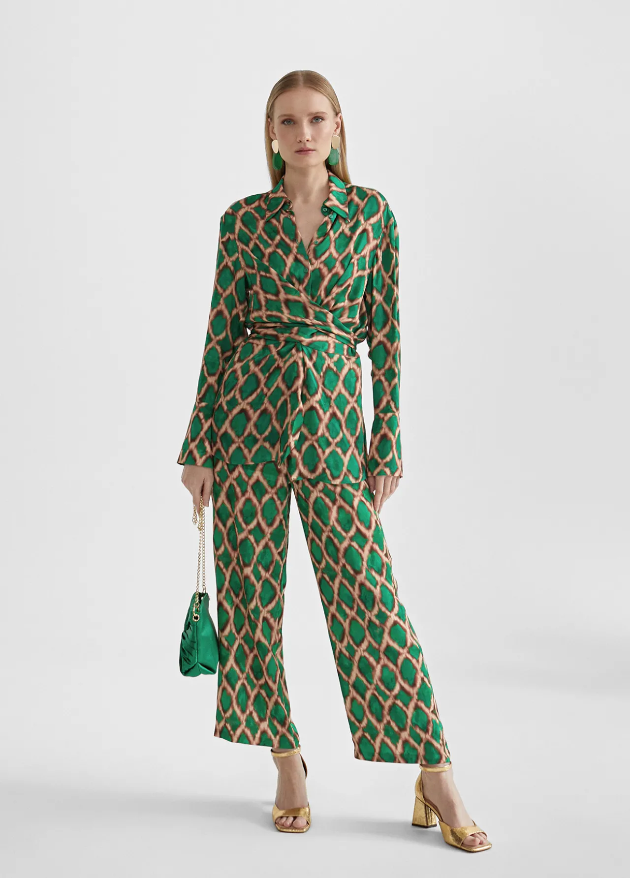 pantaln_culotte_estampado_0.webp Lola Casademunt Pantalones<Pantalón culotte estampado VERDE-MARRON