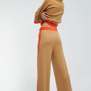 Lola Casademunt Punto | Pantalones<Pantalón de punto MARRON-NARANJA