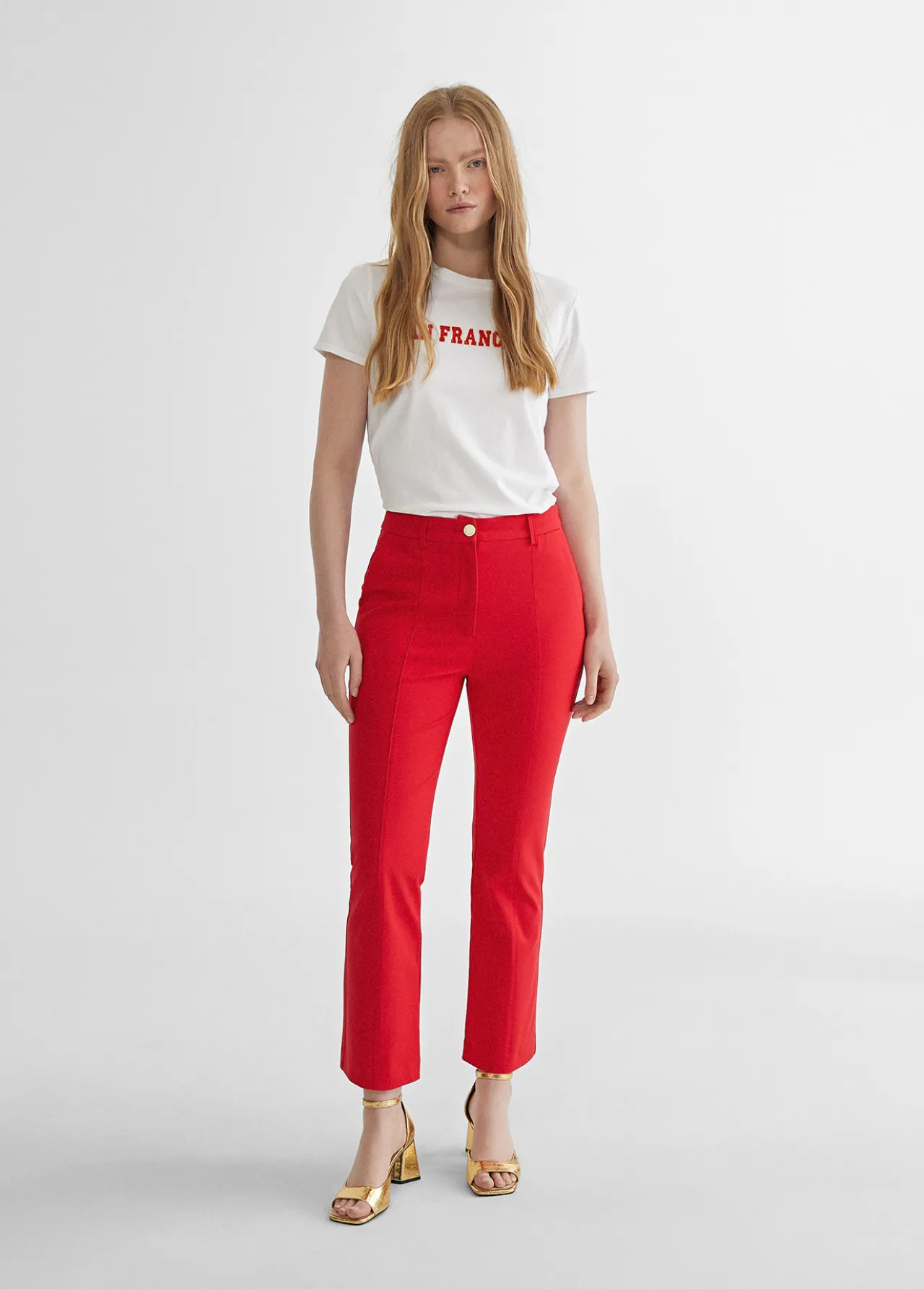 pantaln_de_punto_campana_0.webp Lola Casademunt Pantalones<Pantalón de punto campana ROJO