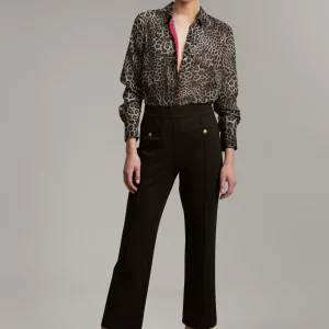 Lola Casademunt Pantalones<Pantalón detalle botón GRISOSCURO