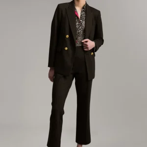 Lola Casademunt Pantalones<Pantalón detalle botón GRISOSCURO