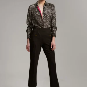 Lola Casademunt Pantalones<Pantalón detalle botón GRISOSCURO