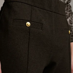 Lola Casademunt Pantalones<Pantalón detalle botón GRISOSCURO