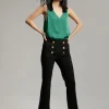 Lola Casademunt Pantalones<Pantalón detalle botones AZULELECTRICO