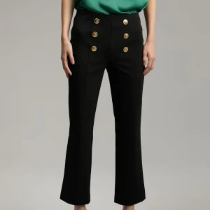 Lola Casademunt Pantalones<Pantalón detalle botones AZULELECTRICO