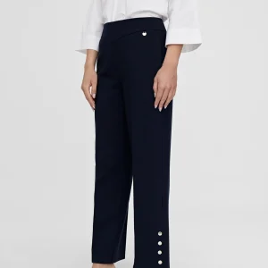 Lola Casademunt Pantalones<Pantalón detalle botones NAVY