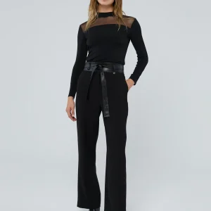 Lola Casademunt Pantalones<Pantalón detalle cintura NEGRO