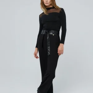 Lola Casademunt Pantalones<Pantalón detalle cintura NEGRO