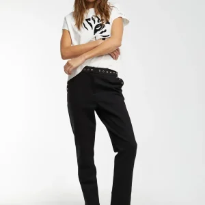 Lola Casademunt Pantalones<Pantalón detalle eyelets NEGRO