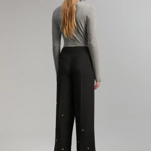 Lola Casademunt Pantalones<Pantalón detalle eyelets NEGRO
