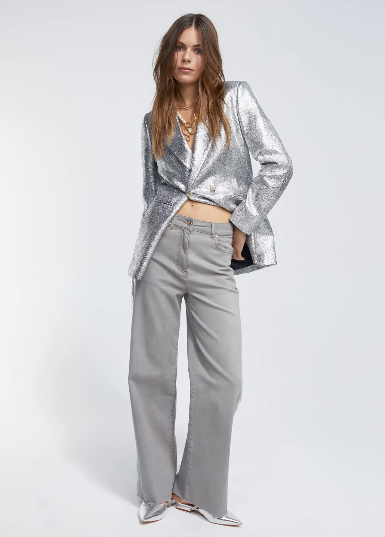 pantaln_detalle_laminado_0.webp Lola Casademunt Pantalones<Pantalón detalle laminado TEJANOGRIS